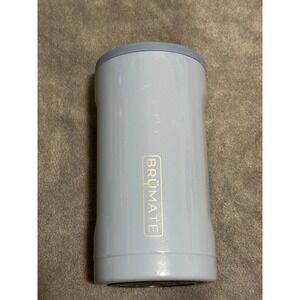 BruMate Hopsulator Slim 12oz Insulated Can Cooler Denim Blue Stainless Steel